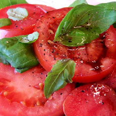 Tomatoes With Fresh Basil and Aged Balsamic