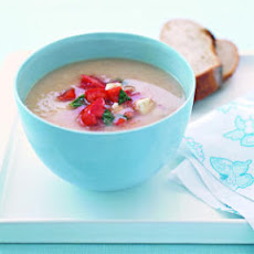 White Bean Soup with Tomato Salsa