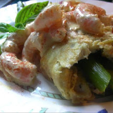 Asparagus Omelet W/Shrimp Hollandaise Sauce (For Andi)