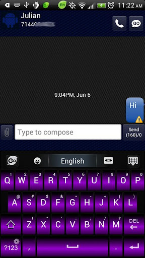 Purple Laser Go Keyboard Theme