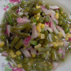 Green Bean, Corn and Pea Marinated Salad