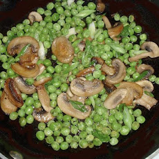 Peas, Mushrooms, and Scallions