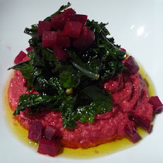Bright Purple Puree with Dark Greens