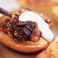 Quinces and Prunes with Caramelized Brioche