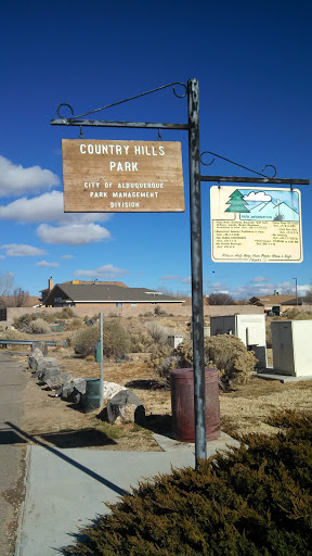 Country Hills Park Sign  