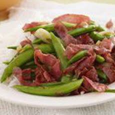 Sugar Snap Peas-and-Salami Stir-Fry