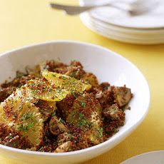 Red Quinoa and Mushroom Pilaf with Dill