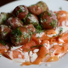 Dinner Tonight: Potato Salad with Smoked Salmon and Horseradish Crème Fraîche