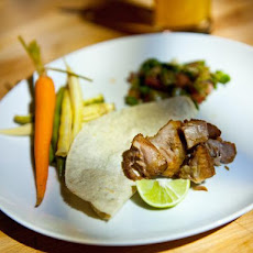 Carnitas with Spicy Pickled Vegetables and Cactus Salad