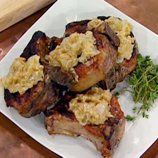 Grilled Pork Chops with Garlic Jam