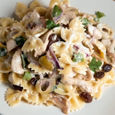 Mario Batali's Chicken Pasta Salad with Green Olives and Raisins