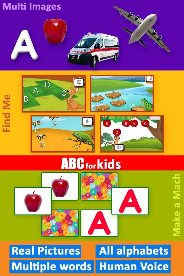 Android application ABC for Kids All Alphabet Free screenshort