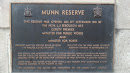 Munn Reserve Plaque