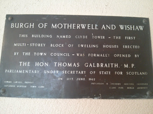 Clyde Tower Plaque