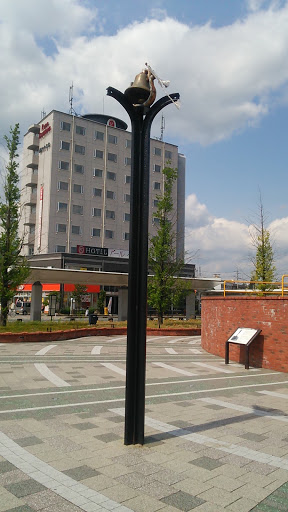 旧福知山駅ホーム記念物と発車ベル