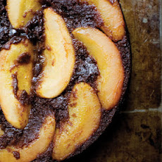 Upside-Down Pear Chocolate Cake