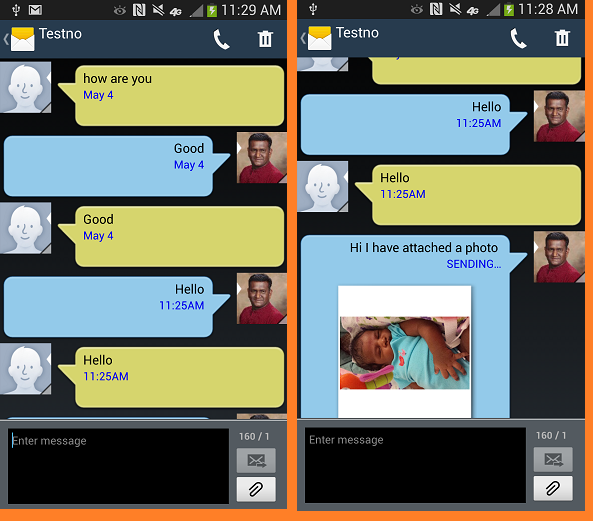 Android application SMS MMS Messenger screenshort