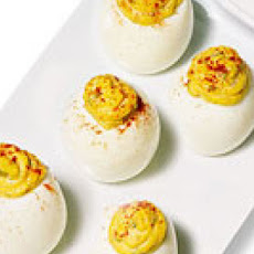 Green Olive Deviled Eggs