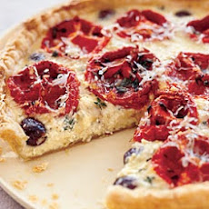 Oven-Dried Tomato Tart with Goat Cheese and Black Olives
