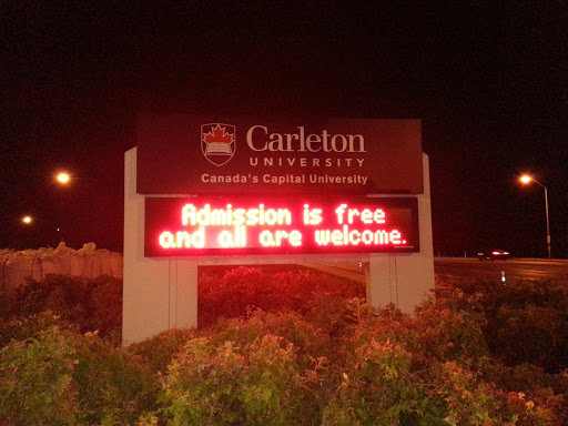Carleton University North Entrance Sign