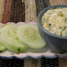 Creamy Basil Dip with Honey, Lemon, and Goat Cheese