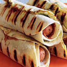Pigs in Ponchos (Tortilla-Wrapped Franks and Beans)