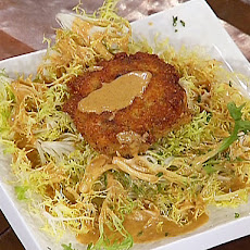 Shrimp Cakes with Roasted Shrimp Sauce