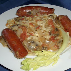 Skillet Franks 'n Noodles