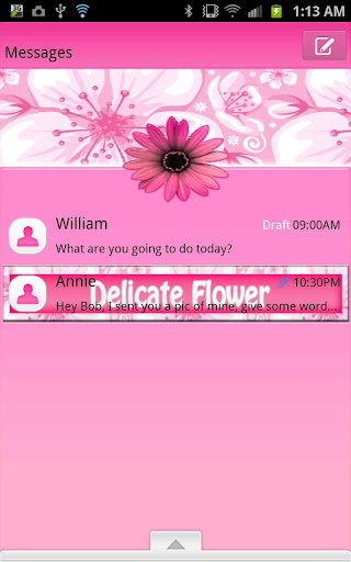 GO SMS - Delicate Flower