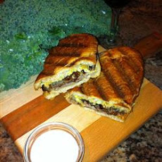 Roast Beef Panini with Caramelized Shallots and Roquefort