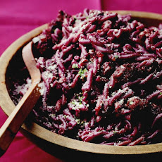 Wine-Stained Gemelli & Sausage Meatballs