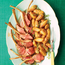 Oregano and Orange Rack of Lamb with Caramelized Fingerling Potatoes