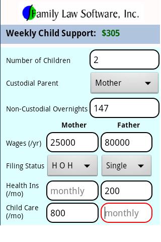 NJ Child Support Calculator