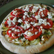 Leek, Tomato, Goat Cheese Pizza