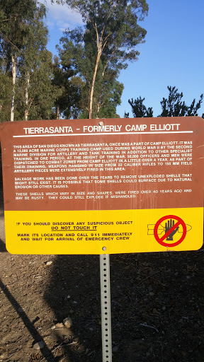 Camp Elliott North Rueda Trail Sign