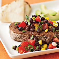Coriander-Crusted Tuna with Black Bean Salsa