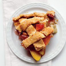Almond, Plum and Peach Pie