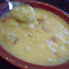 Cheesy Hash Browns and Kielbasa Soup (Crock Pot)