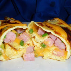 Ham and Cheese Omelet Roll