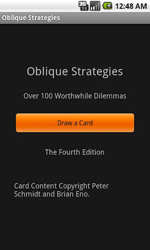 Oblique Strategies