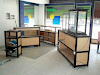 Lote De 4 Mostrador Metalica  2 Vidrina