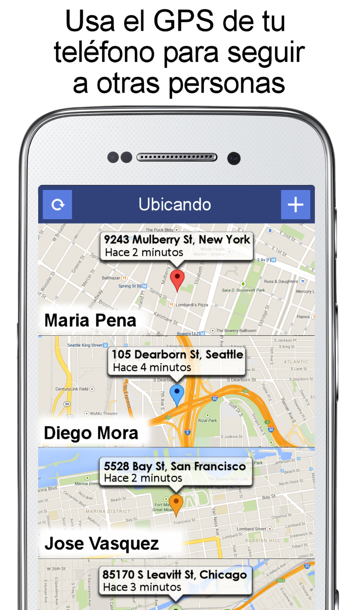 Android application PhoneTracker with FriendMapper screenshort