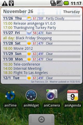 aniAgenda: Agenda widget