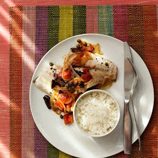 Red Snapper with Tomato-Olive Compote and Rice