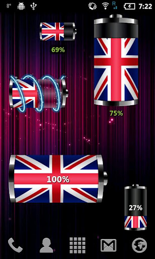 UK: Flag Battery Widget