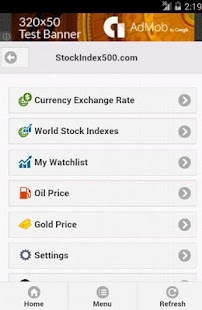 World Stock Indexes screenshot for Android