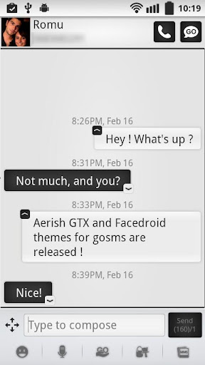 Aerish GTX for GoSMS