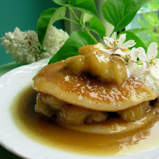 Banoffee Bananas With Buttermilk Pancakes, Ginger and Cream