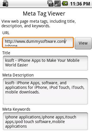 Meta Tag Viewer