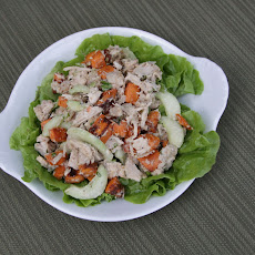 Chicken and Sweet Potatoes with Shiitake Mayo